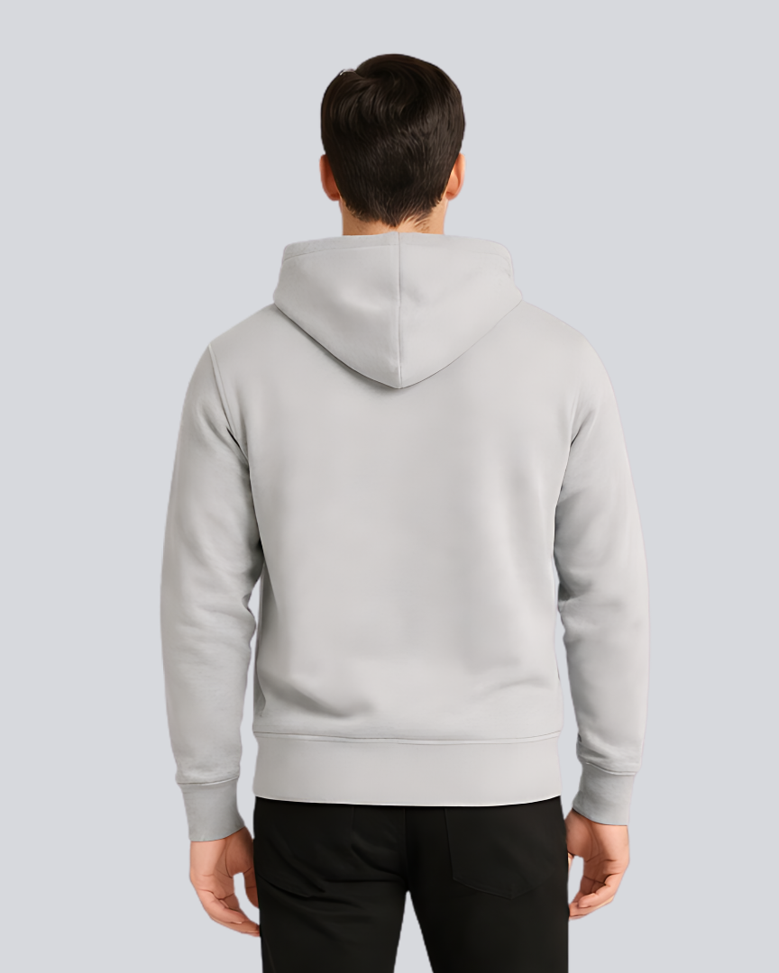 Plain Winter Light Grey Hoodie