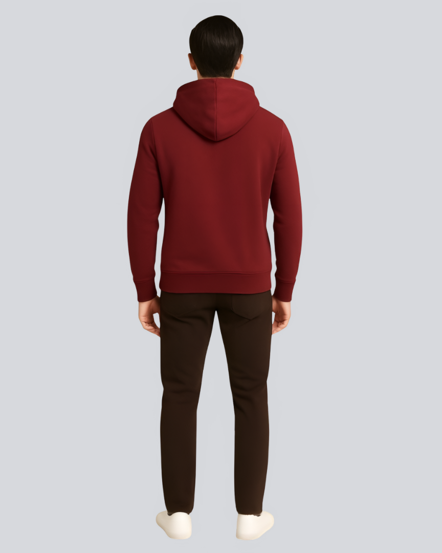 Plain Winter Maroon Hoodie