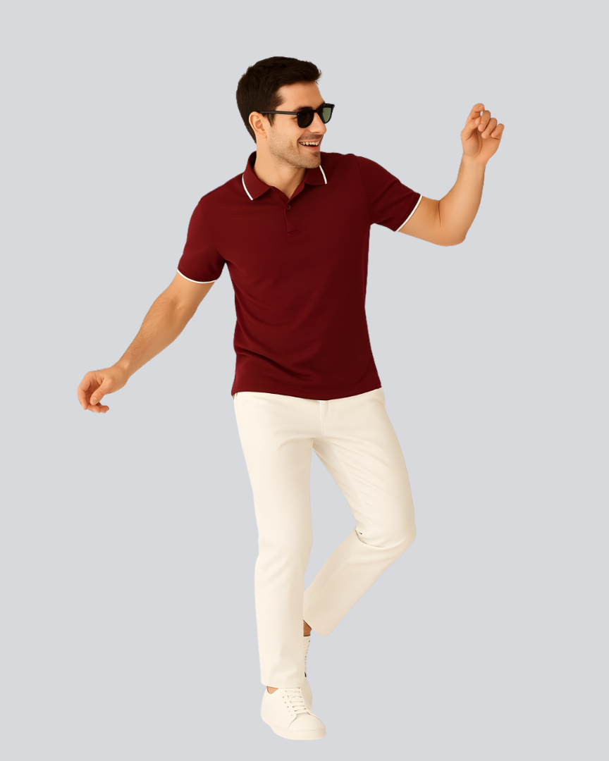 Plain Premium Maroon Polo T shirt