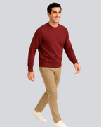 Plain Supreme Maroon Sweatshirt