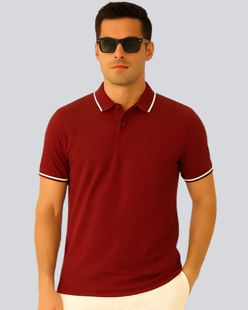 Plain Premium Maroon Polo T shirt