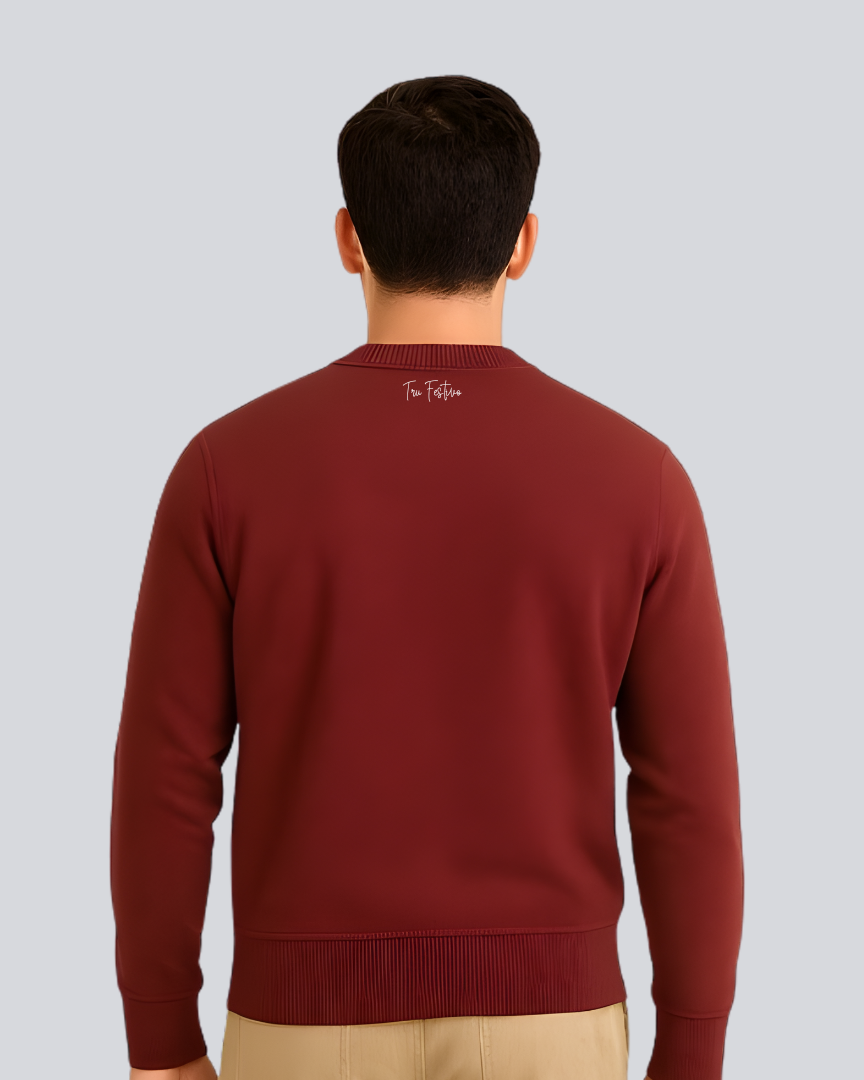 Plain Supreme Maroon Sweatshirt