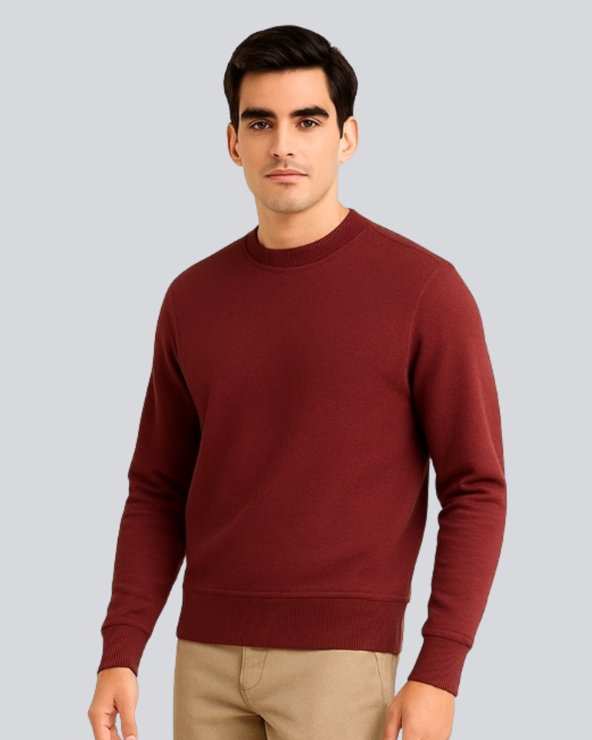 Plain Supreme Maroon Sweatshirt