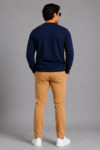 Plain Supreme Navy Blue Winter Sweatshirt