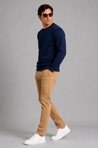 Plain Supreme Navy Blue Winter Sweatshirt