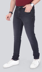 Black Dot Black Spray Fashion Narrow Fit Jeans