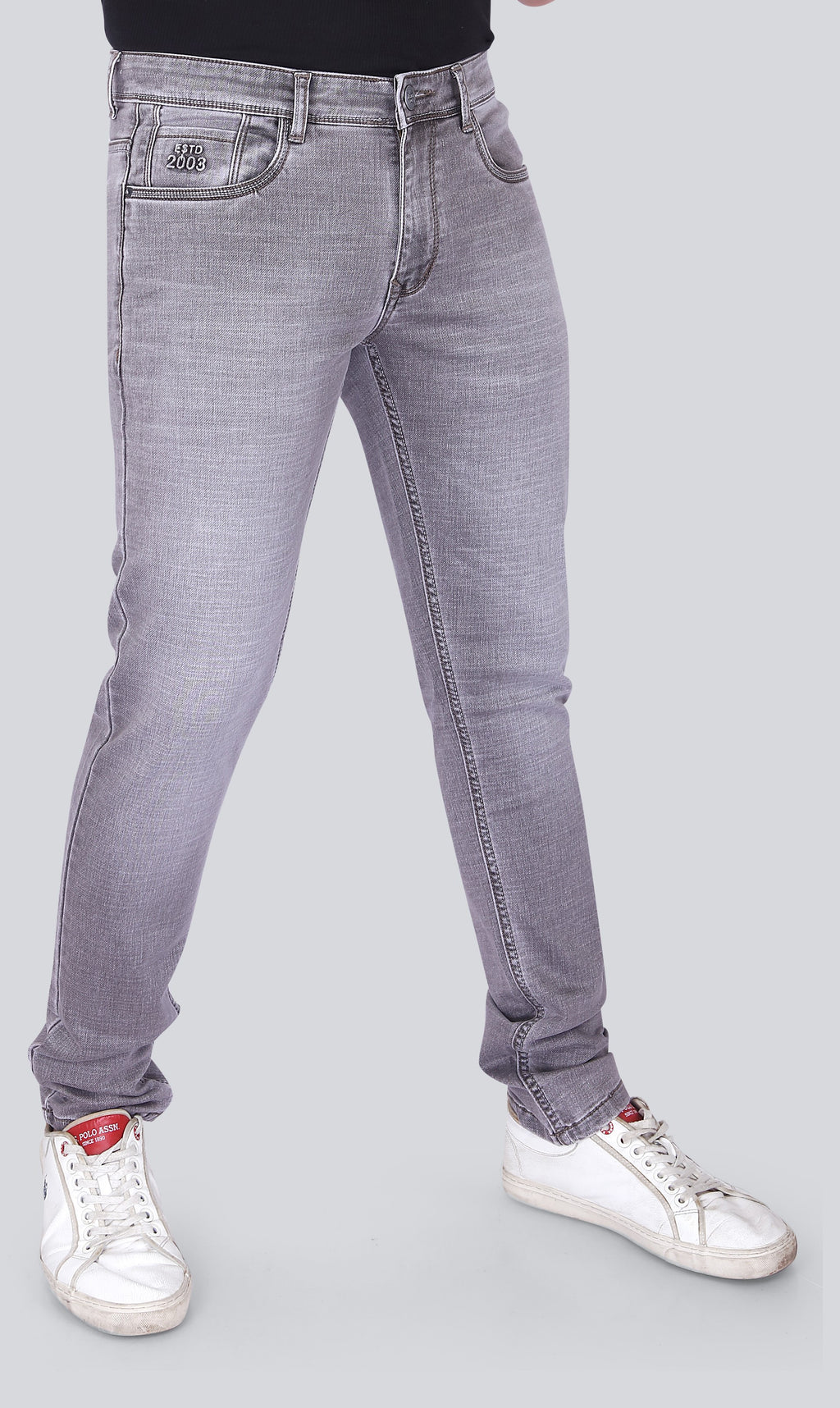 Black Dot Brown Spray Fashion Narrow Fit Jeans