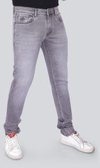 Black Dot Brown Spray Fashion Narrow Fit Jeans