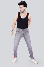 Black Dot Brown Spray Fashion Narrow Fit Jeans