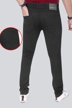 Black Dot Z Black Fashion Narrow Fit Jeans