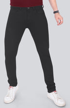 Black Dot Z Black Fashion Narrow Fit Jeans