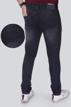 Black Dot Black Spray Fashion Narrow Fit Jeans