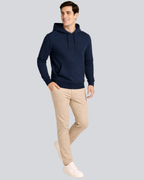 Plain Winter Navy Blue Hoodie