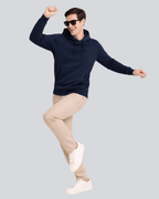 Plain Winter Navy Blue Hoodie