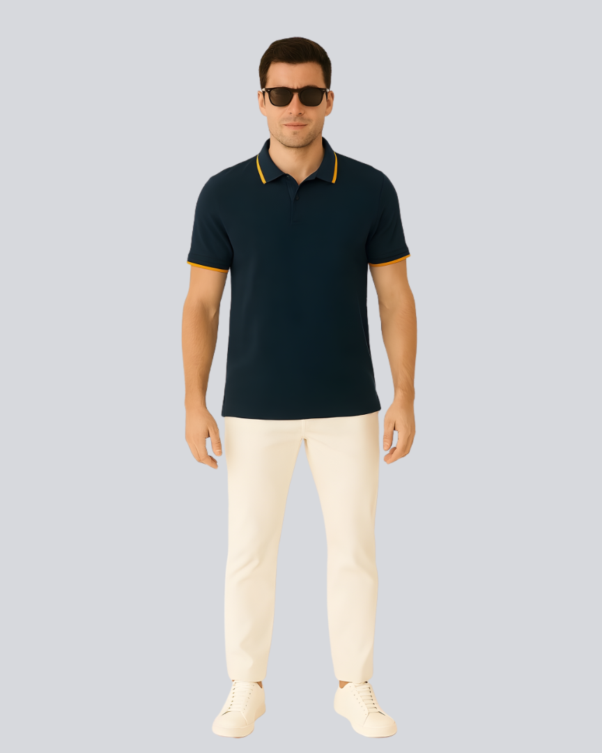 Plain Premium Navy Blue Polo T shirt