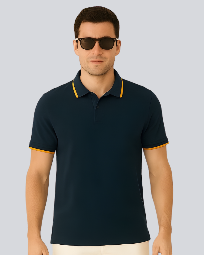 Plain Premium Navy Blue Polo T shirt