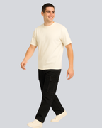 Plain Streetwear Off White Oversize T-Shirt