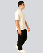 Plain Streetwear Off White Oversize T-Shirt