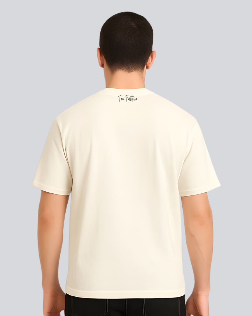 Plain Streetwear Off White Oversize T-Shirt