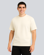 Plain Streetwear Off White Oversize T-Shirt