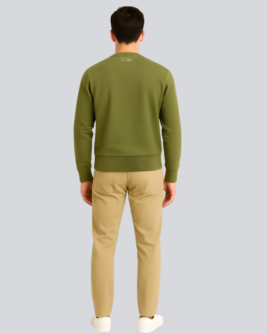 Plain Supreme Olive Green Sweatshirt