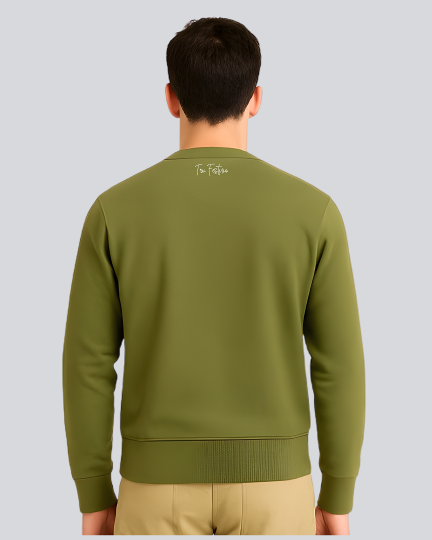 Plain Supreme Olive Green Sweatshirt