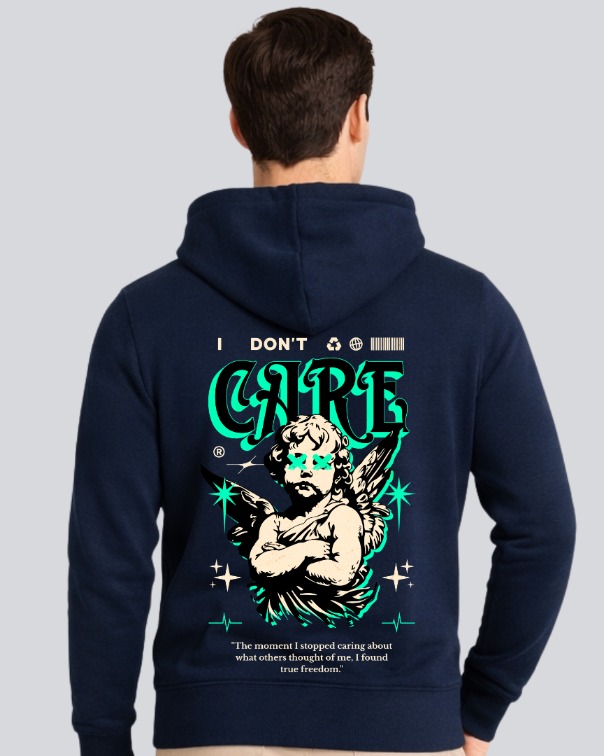 Printed Betrayal Winter Navy Blue Hoodie