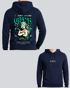Printed Betrayal Winter Navy Blue Hoodie