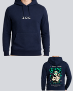Printed Betrayal Winter Navy Blue Hoodie