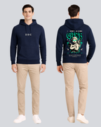 Printed Betrayal Winter Navy Blue Hoodie