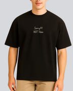 Printed Vibes Streetwear Black Oversize Fit T-Shirt