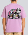 Printed Fast & Furious Streetwear Lavender Oversize T-Shirt