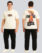 Printed One Piece Streetwear Off White Oversize T-Shirt