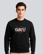 Printed Love yourself Supreme Black Sweatshirt