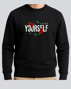 Printed Love yourself Supreme Black Sweatshirt