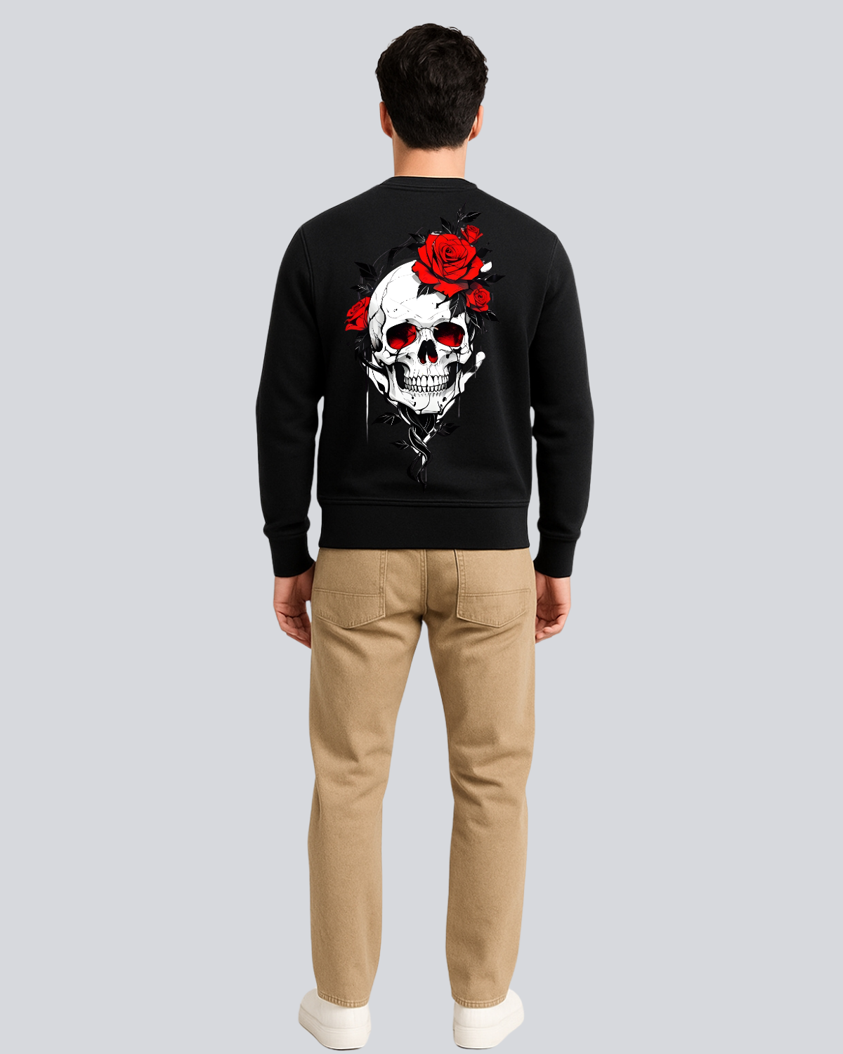 Printed Love yourself Supreme Black Sweatshirt