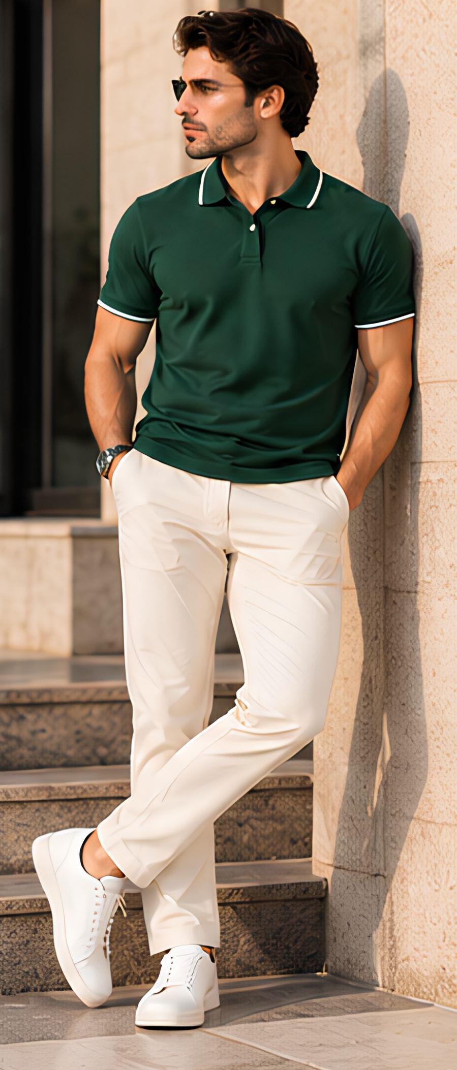 Plain Premium Bottle Green Polo T shirt