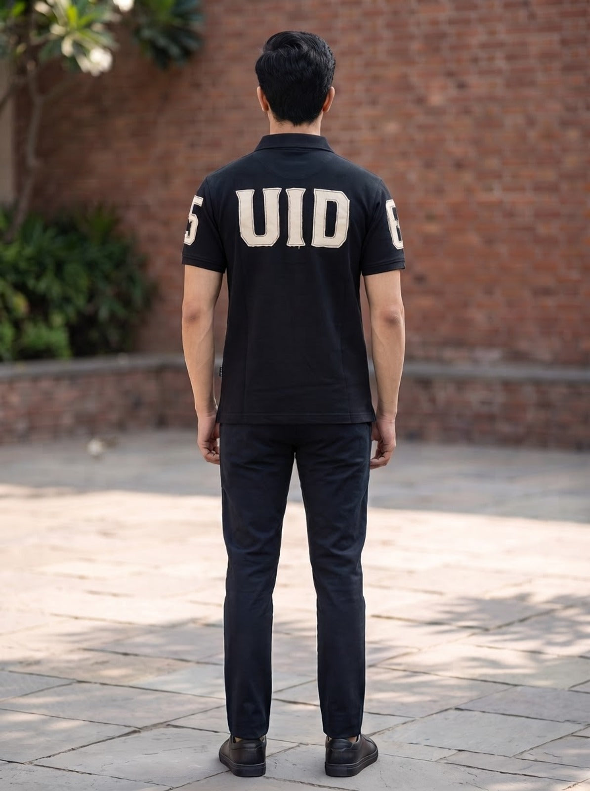 Premium Black Zip Polo T shirt