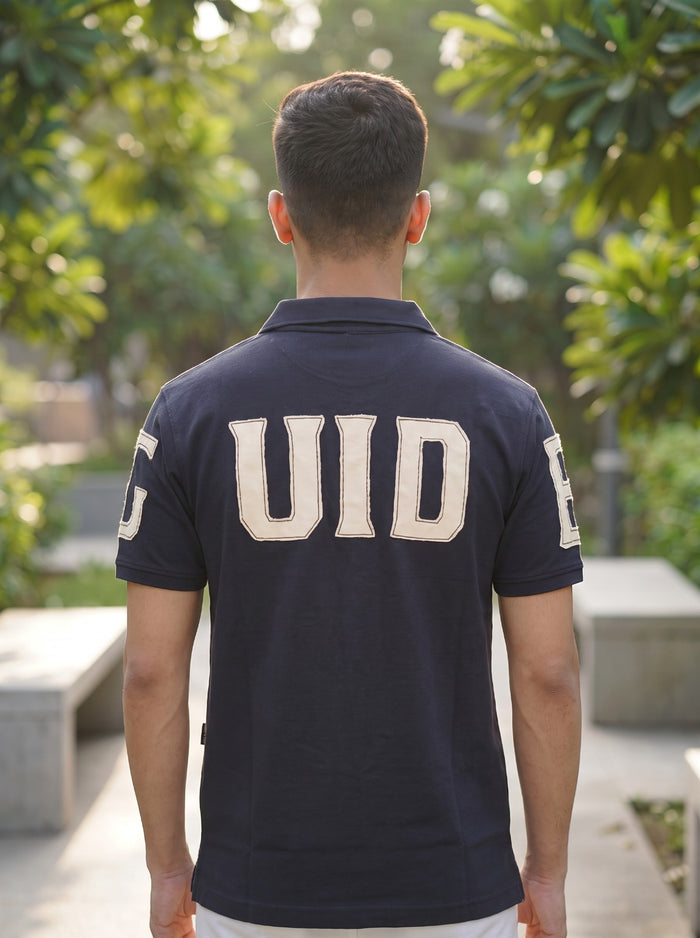 Premium Navy Blue Zip Polo T shirt