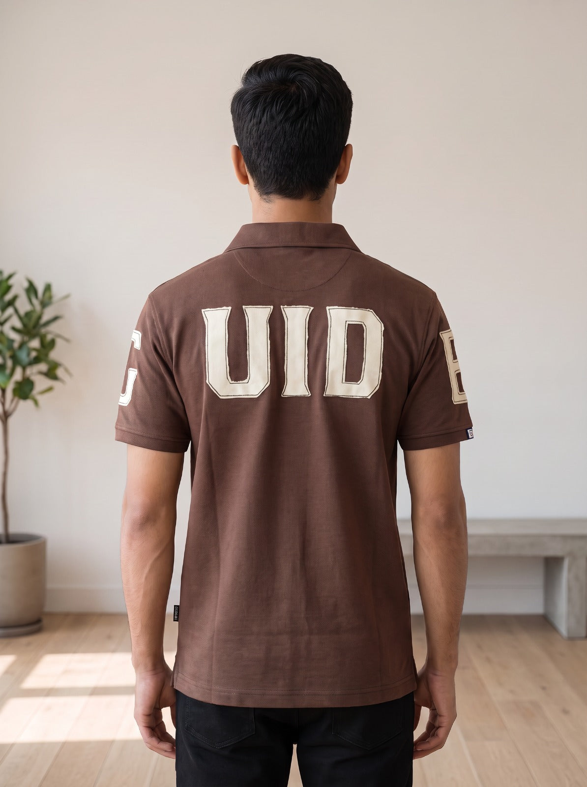 Premium Brown Zip Polo T shirt