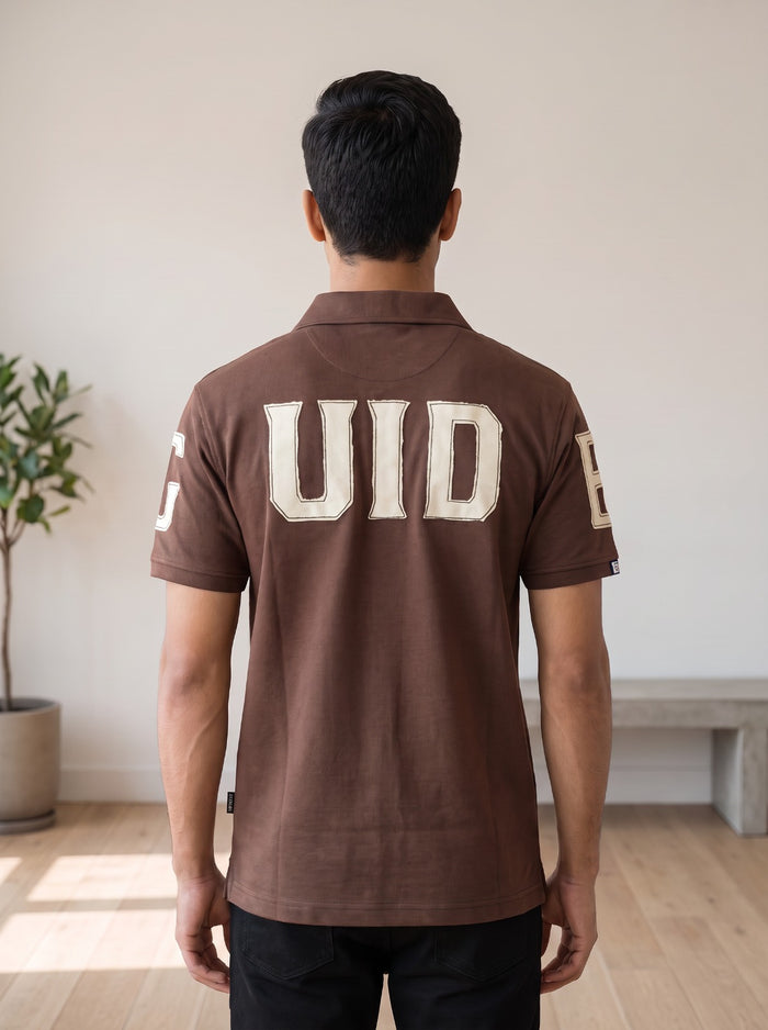 Premium Brown Zip Polo T shirt