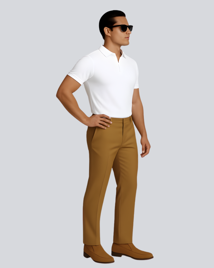 Plain Classic White Polo T shirt
