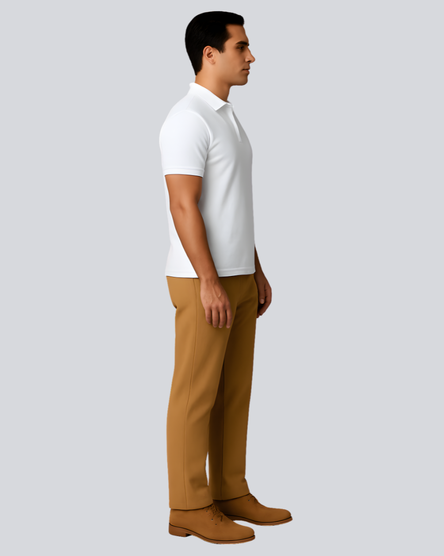 Plain Classic White Polo T shirt