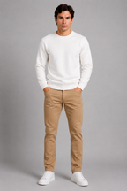 Plain Supreme White Winter Sweatshirt