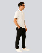 Plain Premium White Polo T shirt