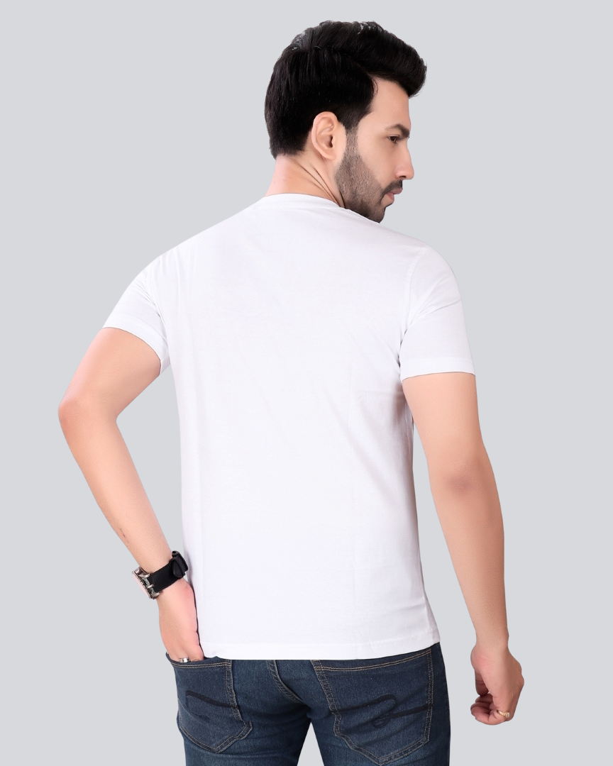 Combo of 2 Round Neck T shirt White & Black