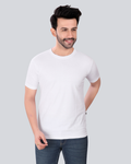 Plain Round Crew Neck White  T-Shirt