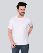 Combo of 2 Round Neck T shirt White & Black