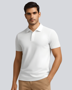 Plain Classic White Polo T shirt