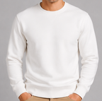Plain Supreme White Winter Sweatshirt